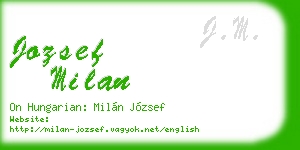 jozsef milan business card