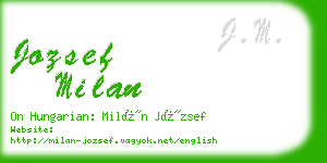 jozsef milan business card